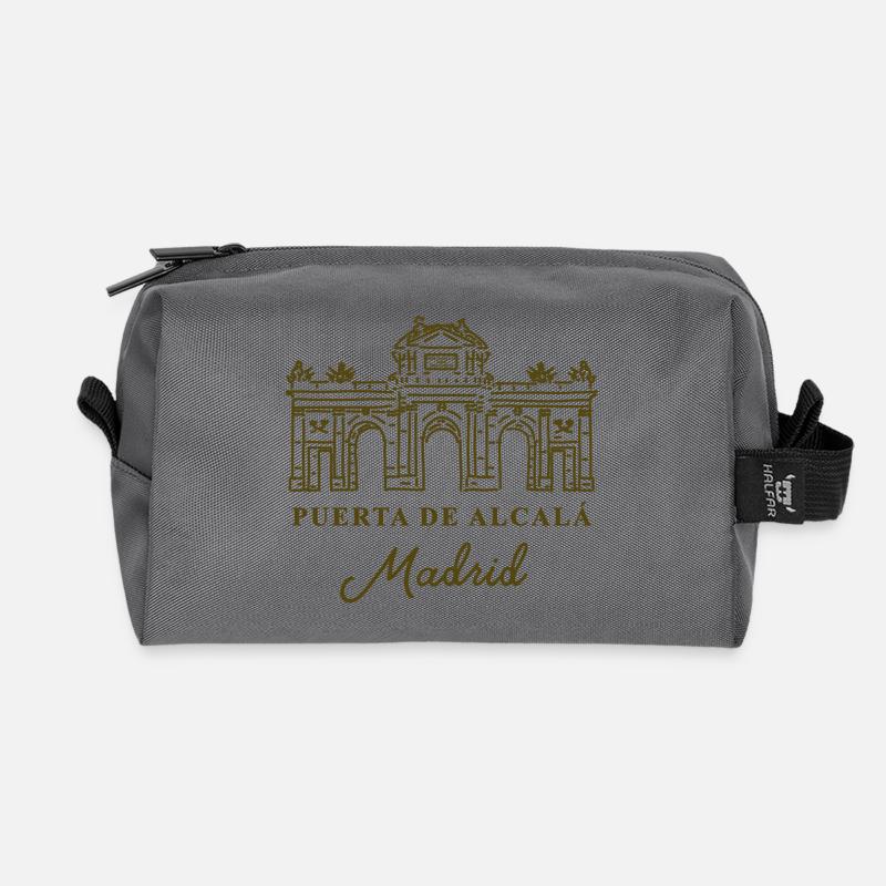 Puerta de Alcalá, Madrid, Spanien - Recycelte Kulturtasche - Anthrazit