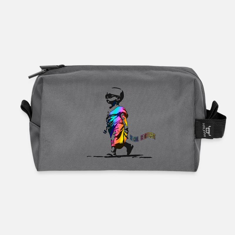Be Cool Be Different - Recycelte Kulturtasche - Anthrazit