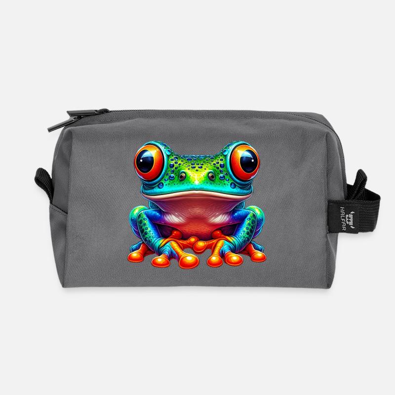 Frosch - Recycelte Kulturtasche - Anthrazit