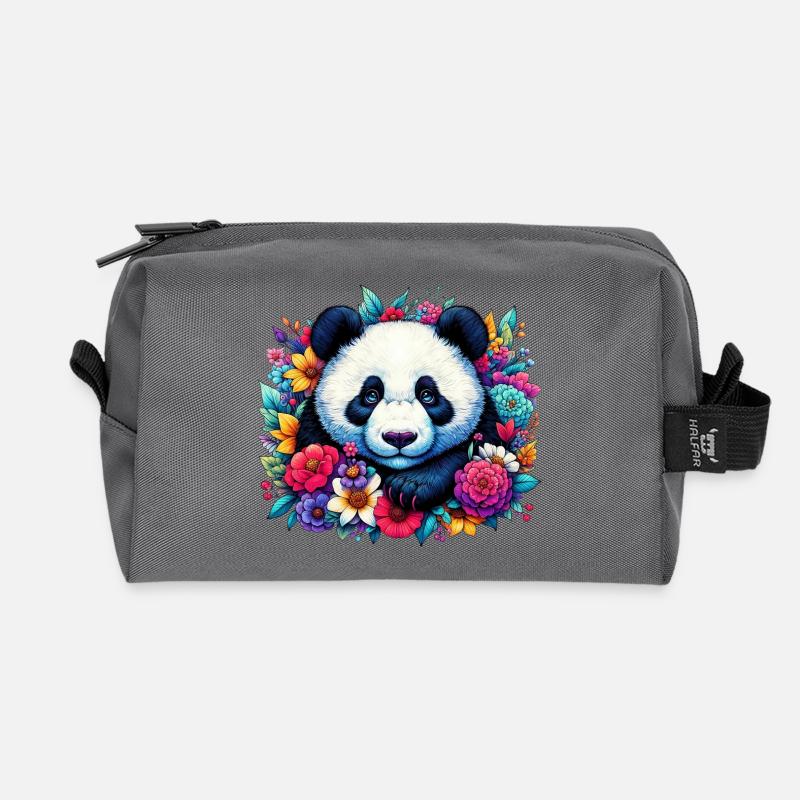 Panda - Recycelte Kulturtasche - Anthrazit