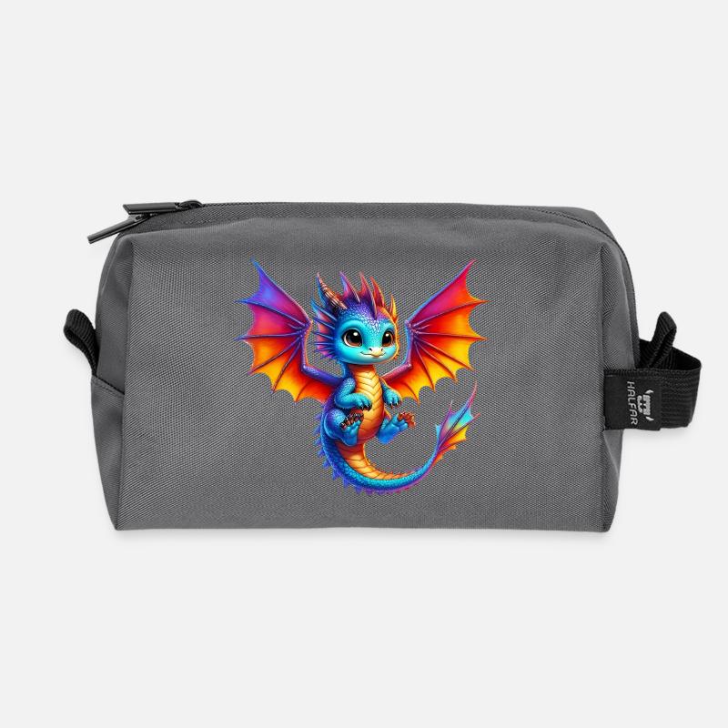 Drache - Recycelte Kulturtasche - Anthrazit