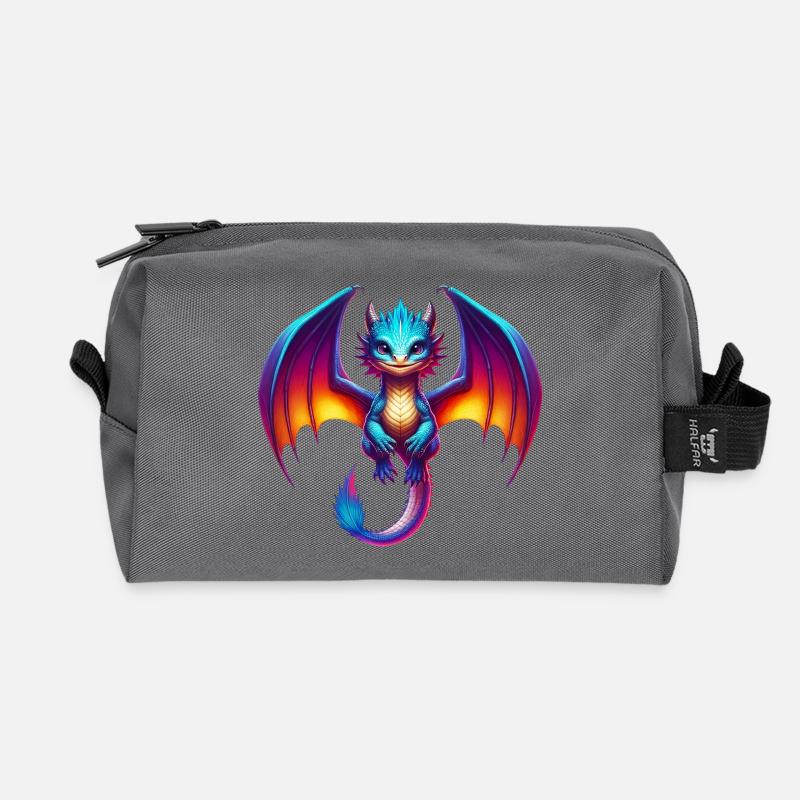 Drache - Recycelte Kulturtasche - Anthrazit