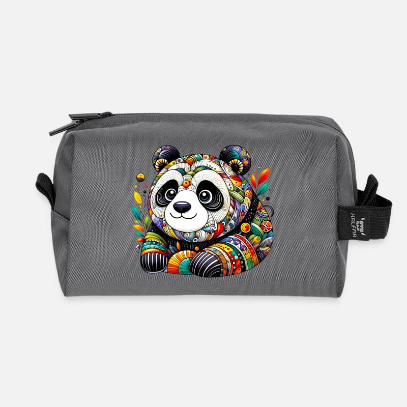Panda - Recycelte Kulturtasche - Anthrazit