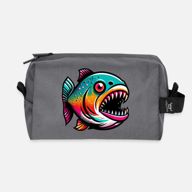 Piranha - Recycelte Kulturtasche - Anthrazit