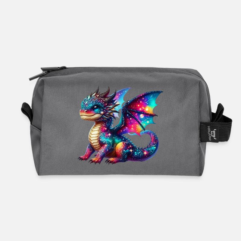 Drache - Recycelte Kulturtasche - Anthrazit