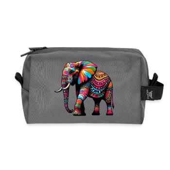 Éléphant - Trousse de toilette en tissu recyclé - anthracite - Devant