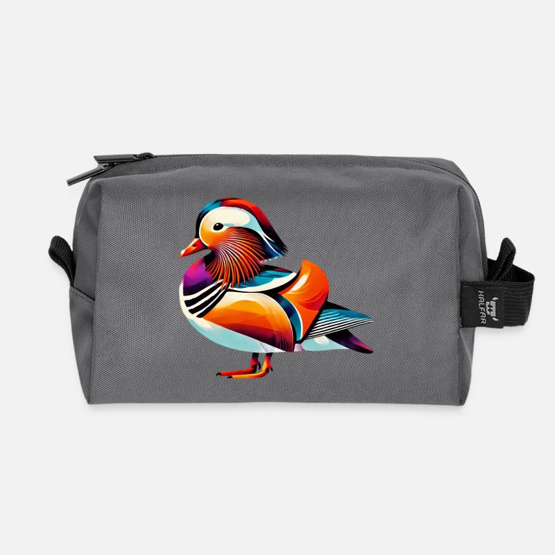 Mandarinente - Recycelte Kulturtasche - Anthrazit