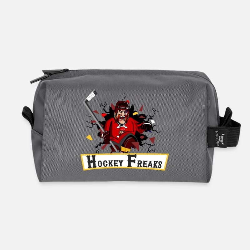 Eishockey-Freaks schlagen sich durch - Recycelte Kulturtasche - Anthrazit