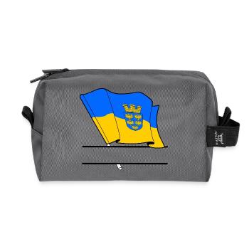 Niederösterreich Flag – Namespace - Recycled Toiletry Zip Bag - anthracite - Front