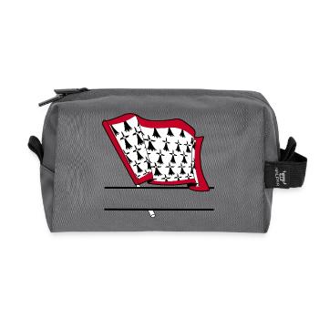 Limousin-Flaggen-Textraum - Recycelte Kulturtasche - Anthrazit - Vorne