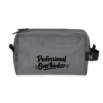 Professional OVERTHINKER Minimalistisch - Recycelte Kulturtasche - Anthrazit - Vorne