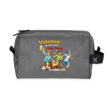 Vatertag - Gute Frage! - Recycelte Kulturtasche - Anthrazit - Vorne
