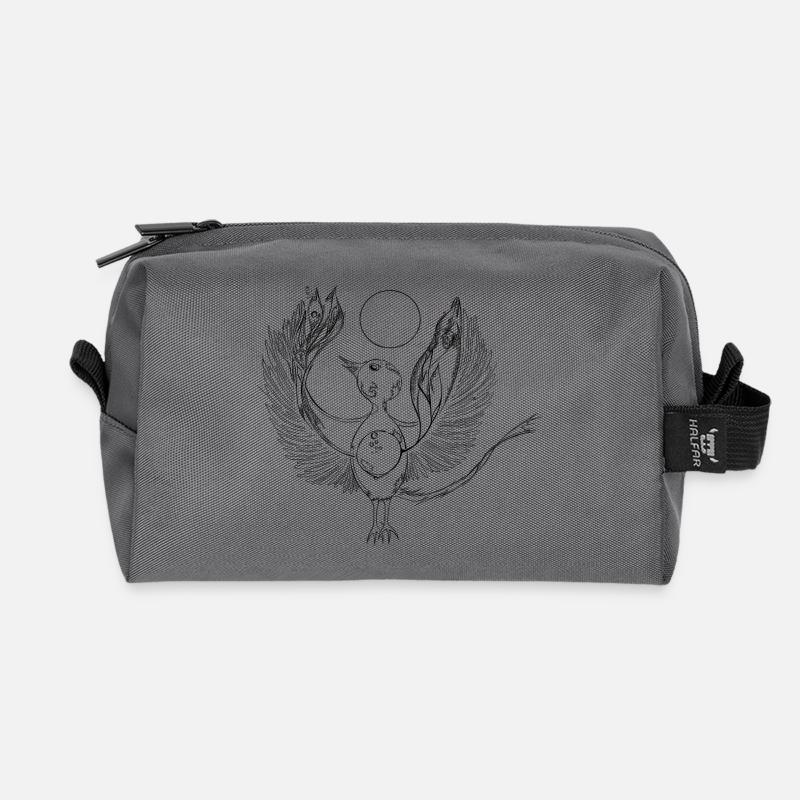 Faithful Bird - Recycelte Kulturtasche - Anthrazit