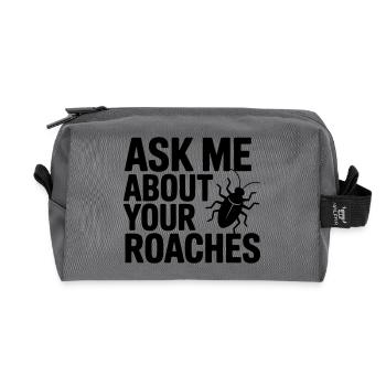 Pest Controllers Funny Saying - Recycled Toiletry Zip Bag - anthracite - Front