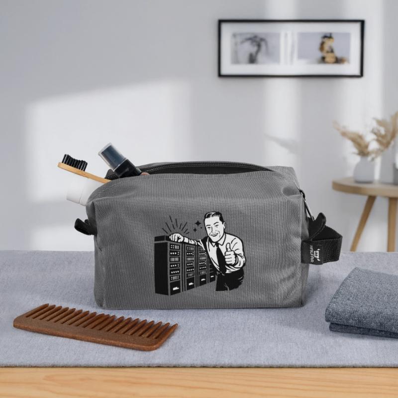 Retro IT-Admin lächelt – Vintage Tech Support Recycelte Kulturtasche