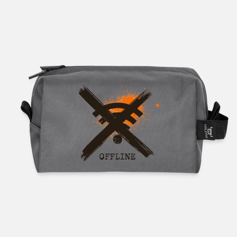Chronically Offline - Digital Detox Art by Free Ar - Recycelte Kulturtasche - Anthrazit