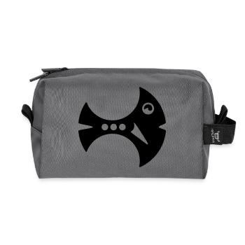 Sickle Fish Illustration Fantasy Fish - Recycled Toiletry Zip Bag - anthracite - Front