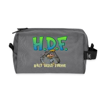H.D.F.  - Recycelte Kulturtasche - Anthrazit - Vorne