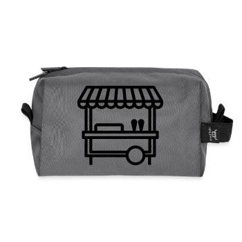Street food - Recycled Toiletry Zip Bag - anthracite - Front