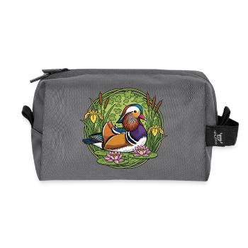 canard mandarin - Trousse de toilette en tissu recyclé - anthracite - Devant