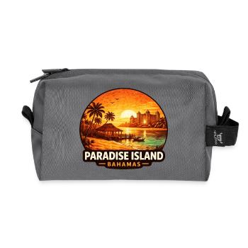 Paradise Island Bahamas Vacation Destination Sunset - Recycled Toiletry Zip Bag - anthracite - Front