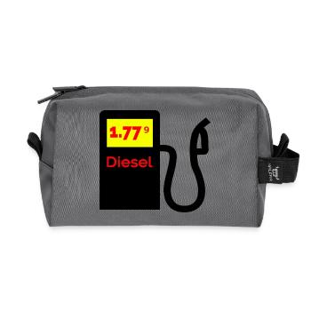 Diesel - Recycelte Kulturtasche - Anthrazit - Vorne