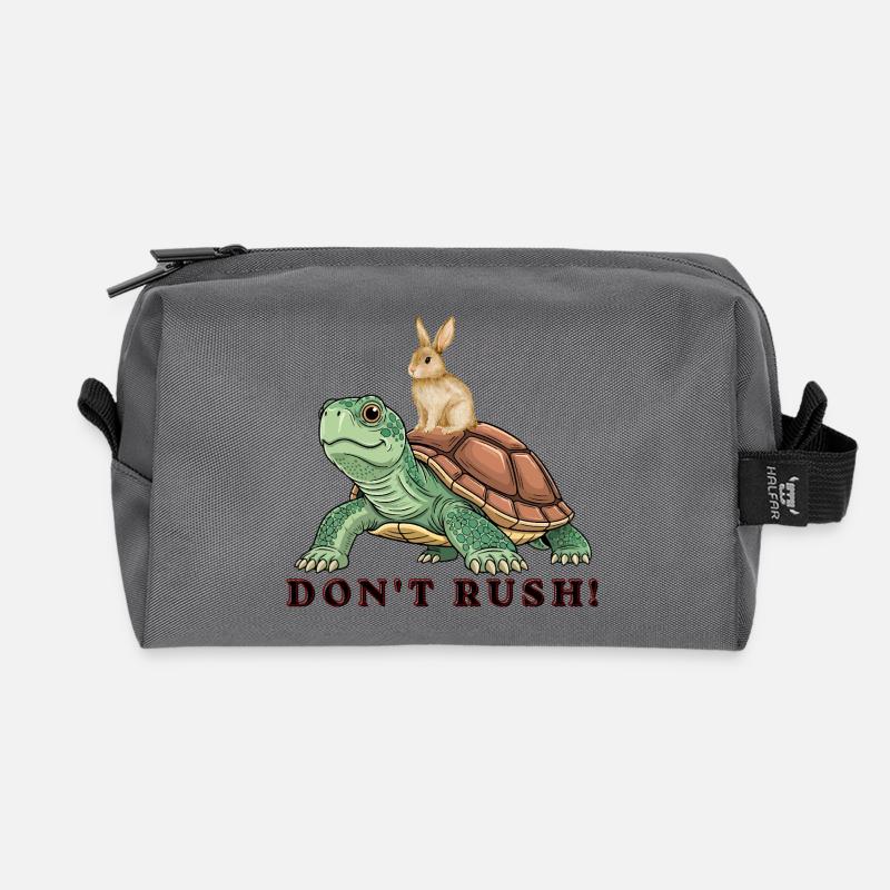 Take your time! - Recycled Toiletry Zip Bag - anthracite