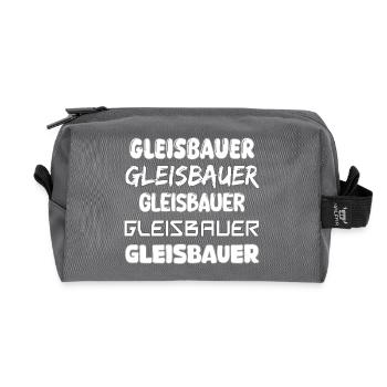 Gleisbauer Typo Kollektion - Recycelte Kulturtasche - Anthrazit - Vorne