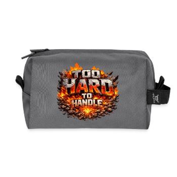 Too Hard To Handle - Recycled Toiletry Zip Bag - anthracite - Front