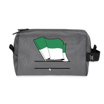 Vlieland-Flagge – Individuelles Inseldesign - Recycelte Kulturtasche - Anthrazit - Vorne