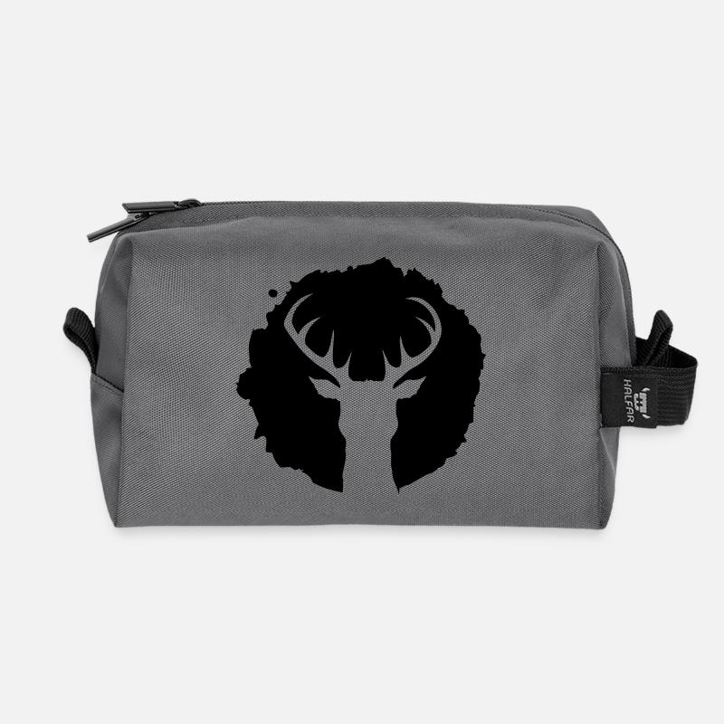 Hirsch Patch - Recycelte Kulturtasche - Anthrazit