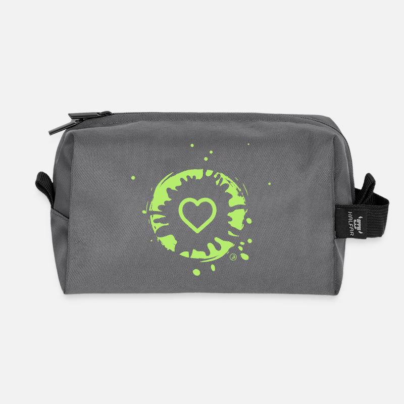 Heart and Mud - Recycled Toiletry Zip Bag - anthracite