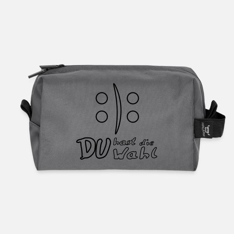 :): Du hast die Wahl! - Recycelte Kulturtasche - Anthrazit
