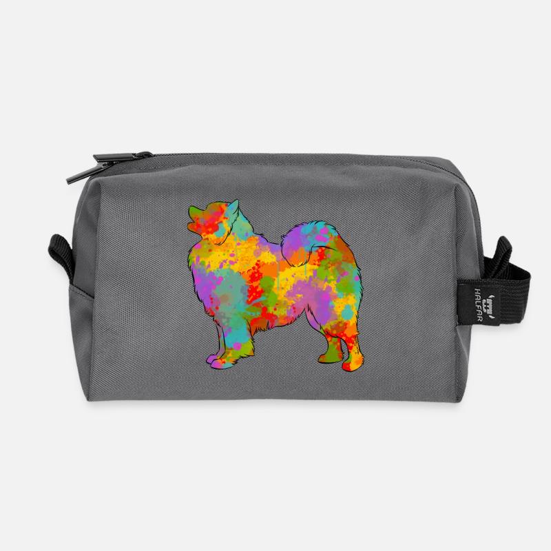 Samoyede Multicolore - Trousse de toilette en tissu recyclé - anthracite