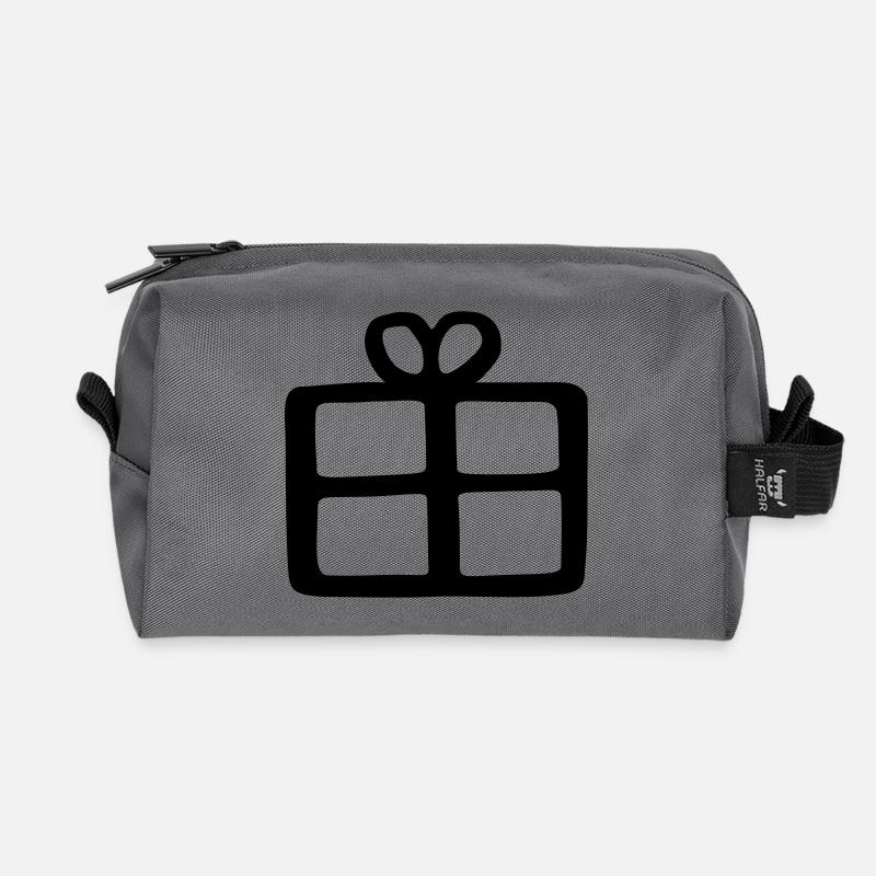 Geschenk - Recycelte Kulturtasche - Anthrazit