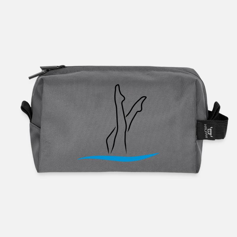 Synchronschwimmen - Recycelte Kulturtasche - Anthrazit