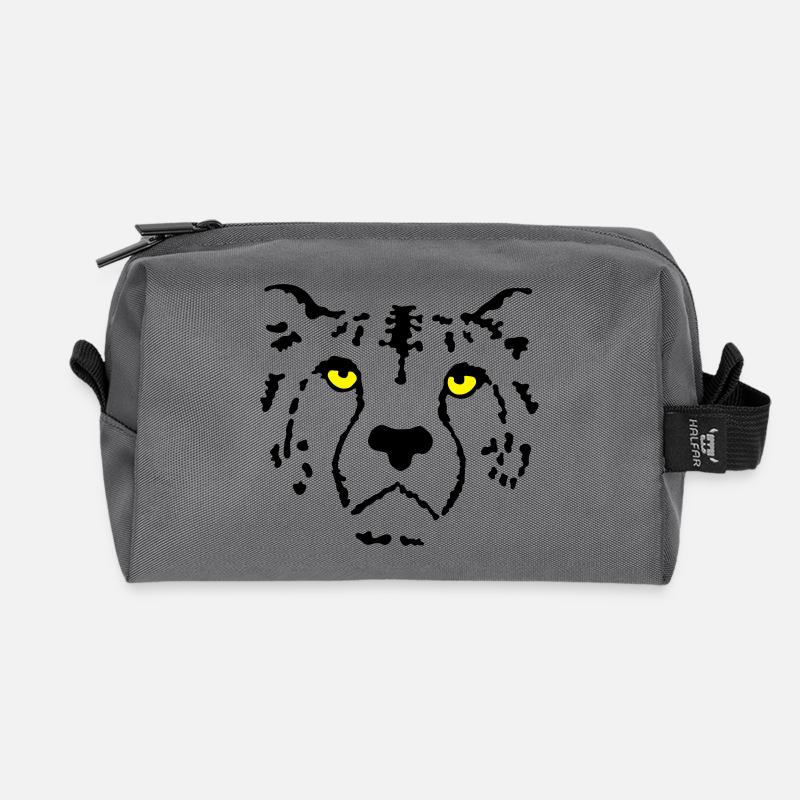cheetah - Recycled Toiletry Zip Bag - anthracite