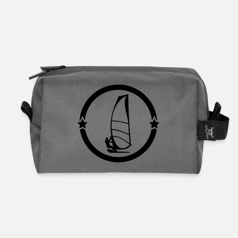 Windsurfen / Windsurfer / Windsurf / Windsurfing - Recycelte Kulturtasche - Anthrazit