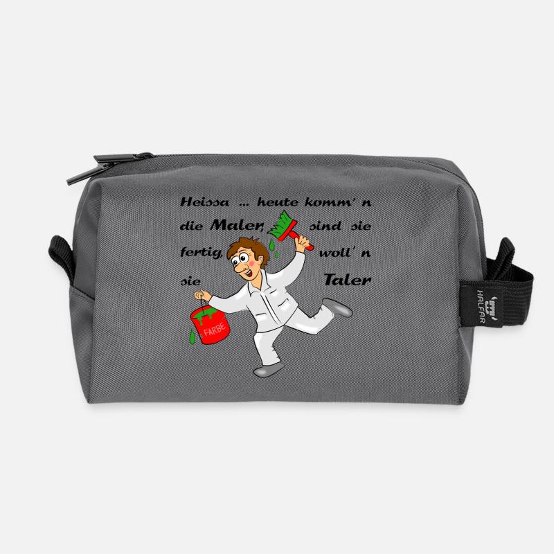 maler handwerk - Recycelte Kulturtasche - Anthrazit