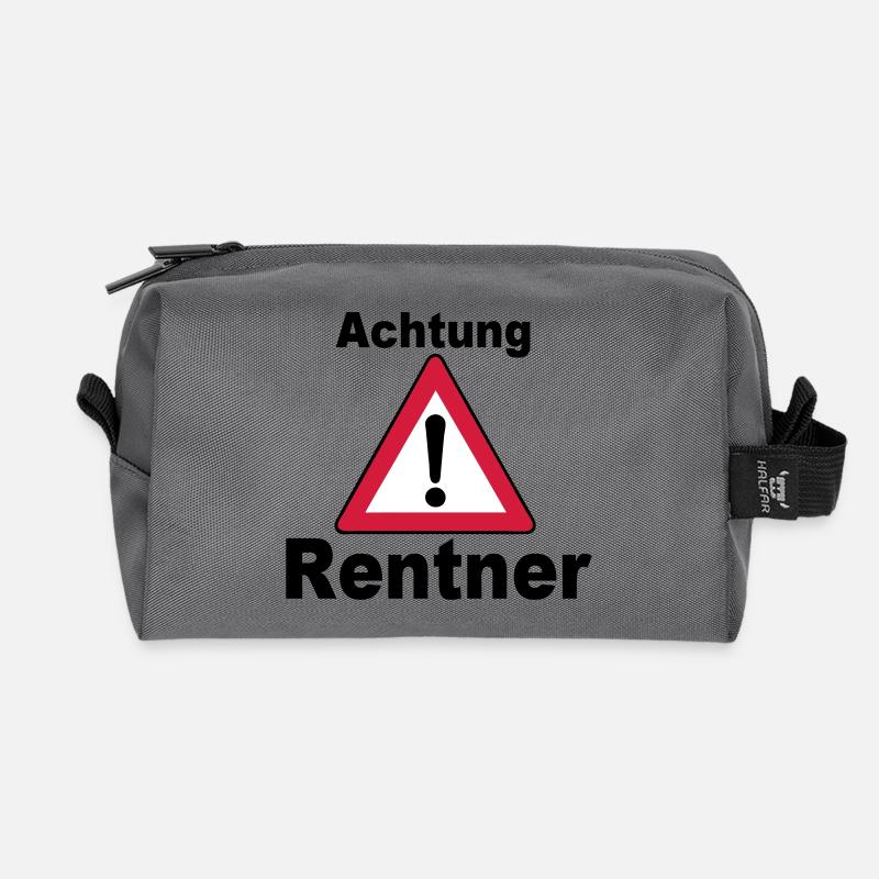 Rente Rentner Rentnerin Berufe Achtung Rentner(25) - Recycelte Kulturtasche - Anthrazit