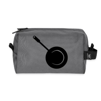 Frying-pan - Recycled Toiletry Zip Bag - anthracite - Front