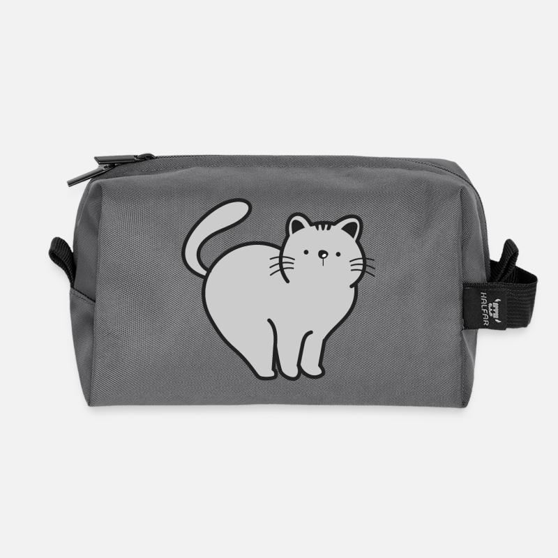 Katze Katzen - Recycelte Kulturtasche - Anthrazit
