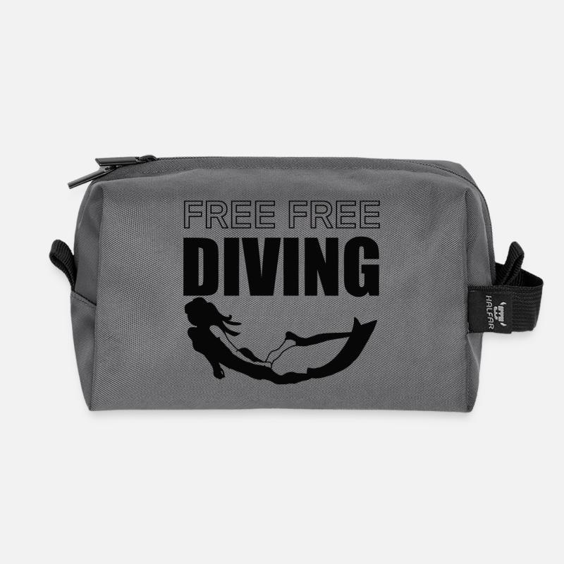 Free Diving - Recycelte Kulturtasche - Anthrazit