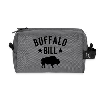 Buffalo bill, country, western - Recycled Toiletry Zip Bag - anthracite - Front