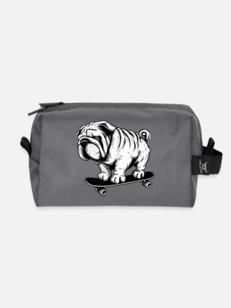 Skater-Mops: Der Straßenkönig - Recycelte Kulturtasche - Anthrazit