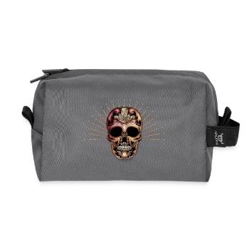 Elegant decorative skull - Recycled Toiletry Zip Bag - anthracite - Front