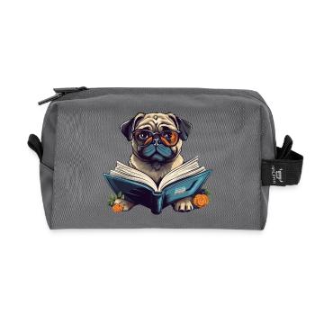 Carlin des artistes de la lecture : Cool avec du livre et - Trousse de toilette en tissu recyclé - anthracite - Devant