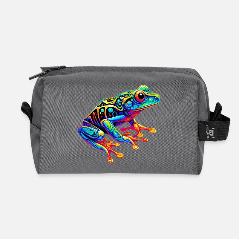 Frosch - Recycelte Kulturtasche - Anthrazit