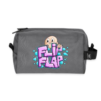 Spaßiger Graffiti-Bubble Flip - Recycelte Kulturtasche - Anthrazit - Vorne