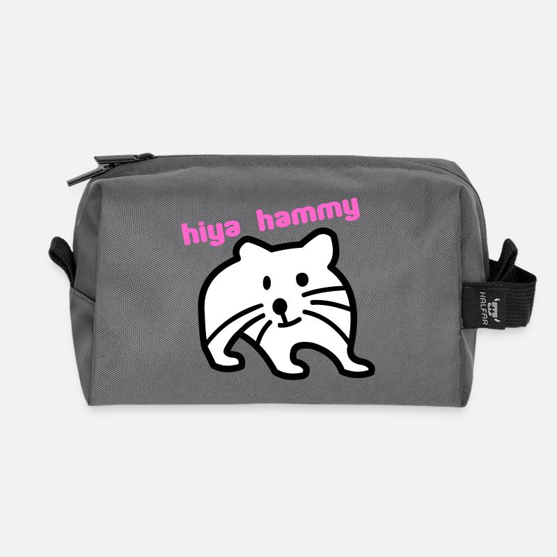 hiya hammy - Recycled Toiletry Zip Bag - anthracite